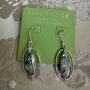 seed and sage sterling silver reversible earrings